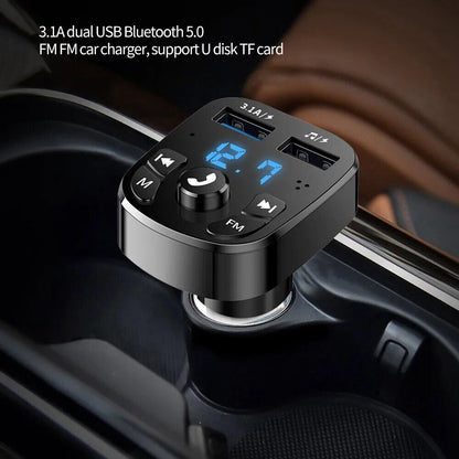 Car Charger FM Transmitter Bluetooth Audio Dual USB Car MP3 Player